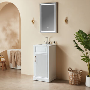 English Elm Fully Assembled 18'' Freestanding Bathroom Vanity With Eco-Friendly Top & Dual Handle Options W1826P347105