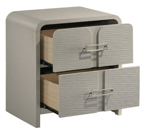 English Elm Aria Queen Bedroom Set with Illuminated Mirror Gloss Finish and Storage Drawers B009S01903