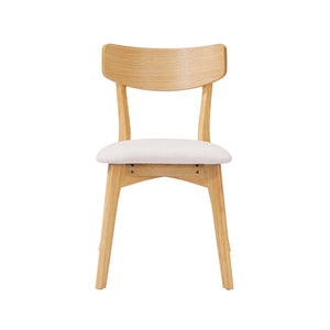 English Elm Mid-century Modern Upholstered Dining Chairs Set of 4 with Rubberwood Splayed Legs Light Beige,Natural N768P189387B_4
