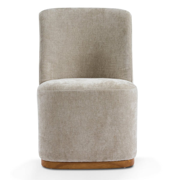 English Elm Indoor Upholstered Chenille Dining Chairs Set of 2 with High Back Rubberwood Base N779P370771O