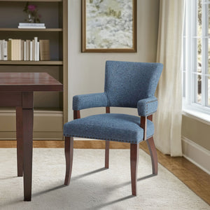 JLA Home Madison Park - Arm Dining Chair with Tailored Upholstery & Nailhead Trim, Padded Arms, Hardwood Frame for Elegant Dining MP100-0042