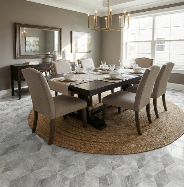 English Elm Hexagon Carrara Gray Polished Marble Floor Wall Tile Spa Inspired Natural Stone W1696P262337