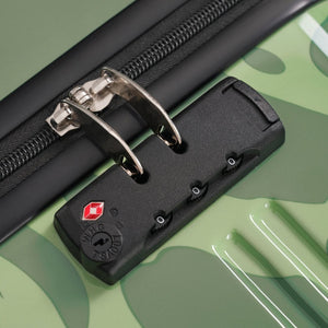 English Elm Hardshell Polycarbonate Luggage Set Three Piece Tsa Lock Spinner Travel Suitcases Green N732P306618F
