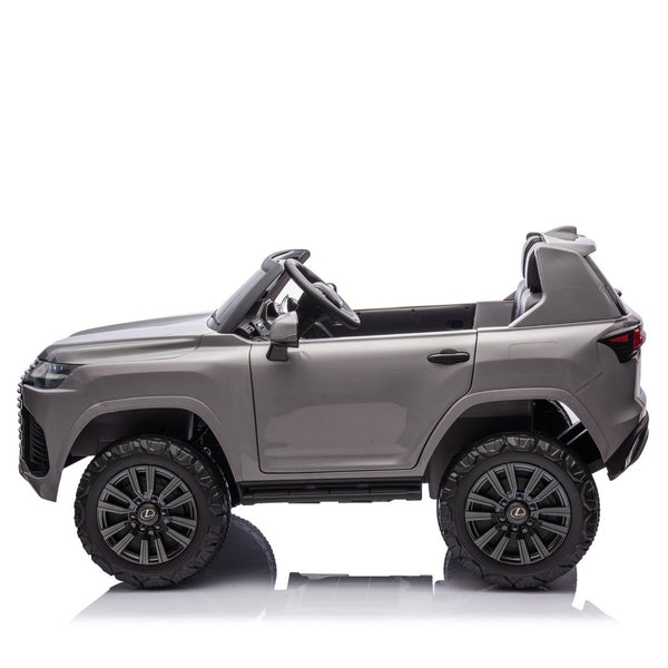 English Elm Licensed Lexus Lx600 24v Two Seater Kids Ride on Suv with Remote and Suspension Gray W1578P339058