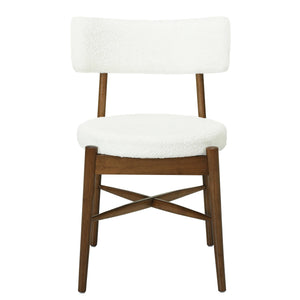 English Elm Christopher Knight Home® - Mid Century Modern Dining Chairs - Walnut & Beige Comfort With Sculpted Back For Versatile Use N771P205425T