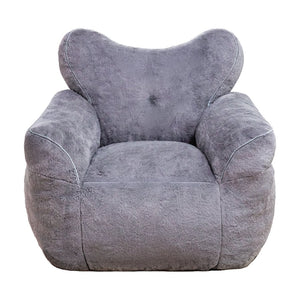 English Elm Bean Bag Chair Faux Fur Heart Shaped Backrest Foam Lounge Seat for Bedroom W2510P465459