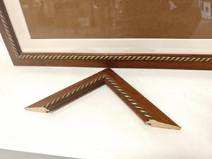 English Elm 24x32 Solid Wood Picture Frame with Replaceable Canvas, Organic Acrylic Glass, Elegant Wall Art Decor Brown T3976P383249