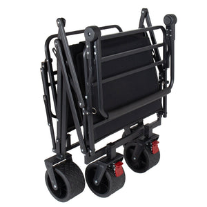 English Elm 2-in-1 Folding Wagon Chair with All-terrain Wheels Oxford Fabric 650lb Outdoor W2932P425338