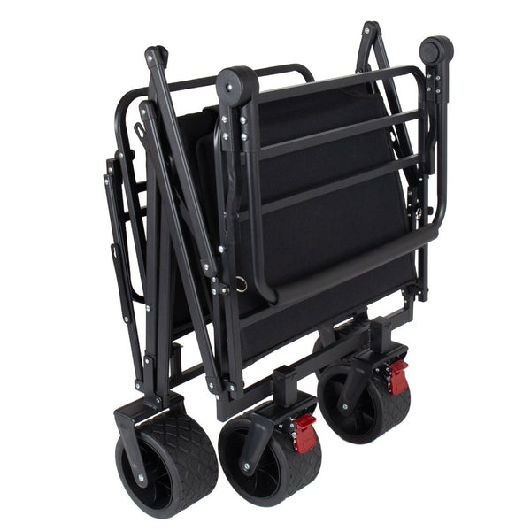 English Elm 2-in-1 Folding Wagon Chair with All-terrain Wheels Oxford Fabric 650lb Outdoor W2932P425338