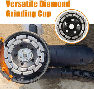 English Elm 5 Inch Diamond Grinder 1500w 14a Motor 7 Speed Concrete Polishing Kit Dust Port T3177P305045