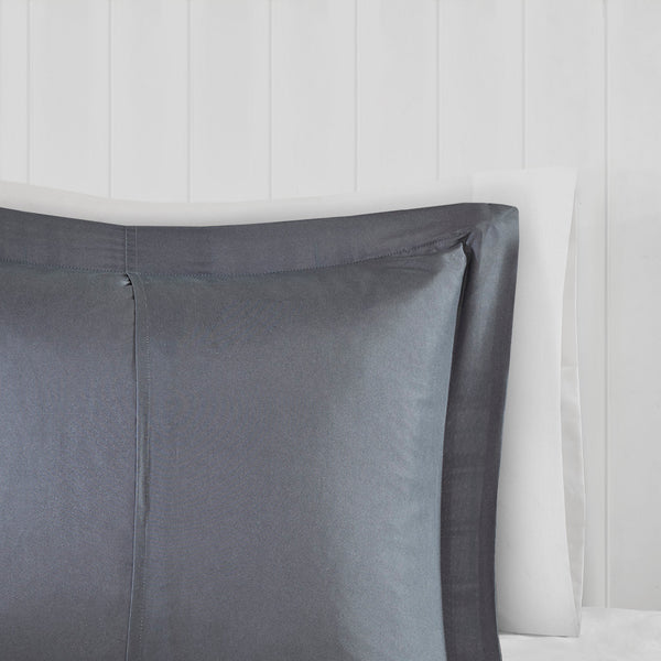 JLA Home Madison Park Essentials - 3M Ultra-Soft Plaid Comforter Set with Scotchgard Moisture Management & Antimicrobial OEKO-TEX Finish Grey MPE10-598