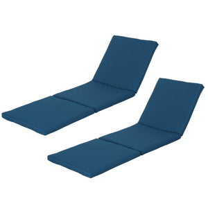 English Elm Christopher Knight Home® - 62575.00CUSH-GRN Luxury Jamaica Lounge Cushion Set — Water-Resistant Outdoor Polyester Comfort Pad Blue N775P230064B