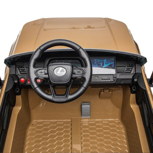 English Elm Lexus Gx550 Two Seat Kids Ride on with 24v Power Remote Control and Suspension Champagne W1578P416234