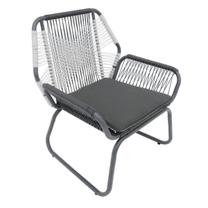 English Elm Christopher Knight Home® - MILAN Club Chair Set for Outdoors, Gray PE Rattan & Steel Frame, Water-Resistant Cushions, Modern Elegance 62331.00CGRY