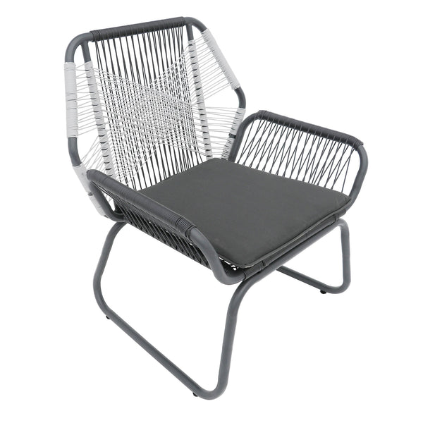 English Elm Christopher Knight Home® - MILAN Club Chair Set for Outdoors, Gray PE Rattan & Steel Frame, Water-Resistant Cushions, Modern Elegance 62331.00CGRY