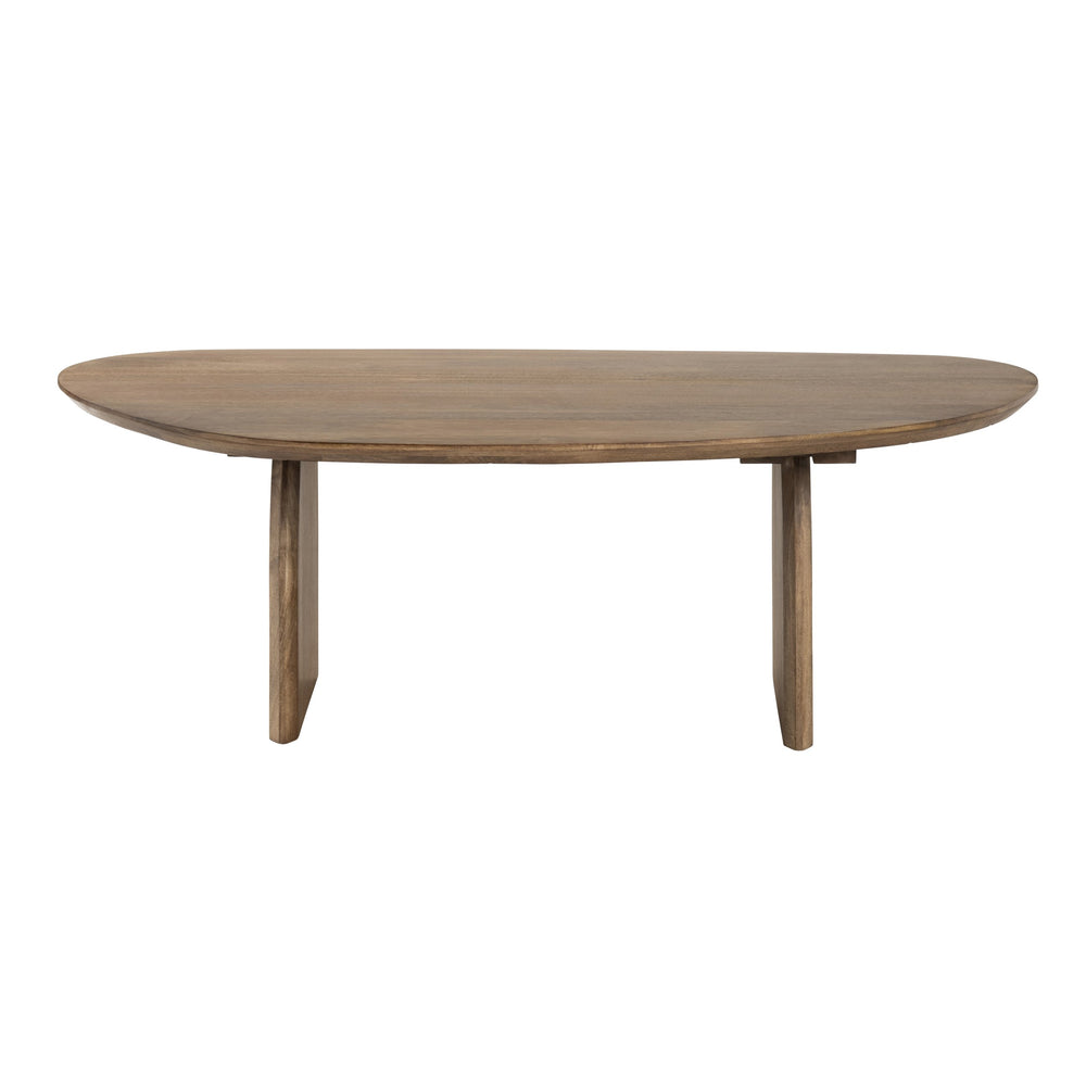 Crestview Collection Transitional Mango Wood Cocktail Table - Oval Shape, Modern Design, Easy Assembly & Natural Finish Brown Solid Wood Cvfnr4624