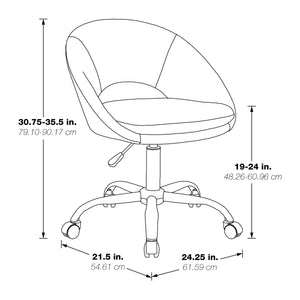 OSP Home Furnishings Milo Office Chair White