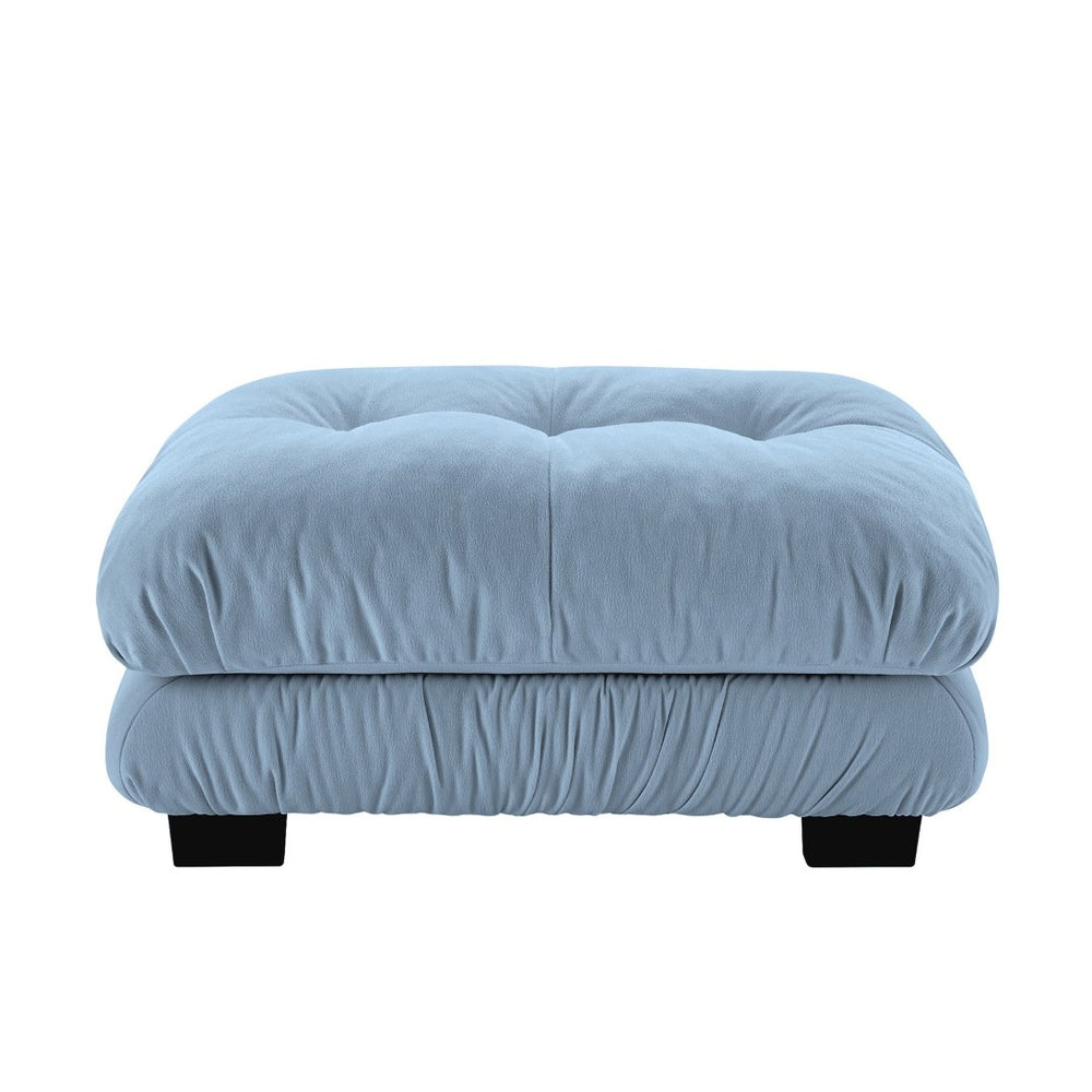 English Elm 27 Chenille Upholstered Ottoman Modular Footrest with Solid Wood Frame for Living Room W714P299230