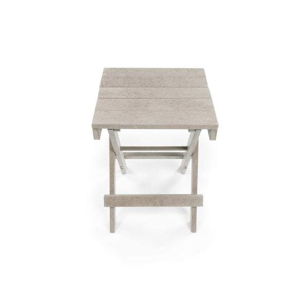 English Elm Riverstone Recycled Hdpe Folding Outdoor Bistro Table Weatherproof Patio Balcony Sand B2745P409705