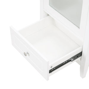 English Elm 20" Modern Bathroom Vanity With Sink, Soft-Close Glass Door, Drawer, Stylish Compact Design N725P185457K