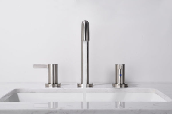 English Elm Bathroom Widespread Faucet Matte Black Dual Handle with Swivel Spout Supply Lines B2724P501297