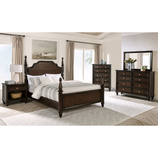 English Elm Berwick Eight Drawer Oak Veneer Dresser with Gunmetal Hardware for Classic Bedrooms B062P440098
