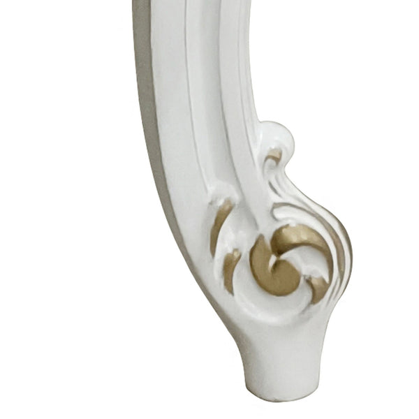 English Elm Antique Pearl Square End Table with Scrolled Legs, Durable Poplar Veneer Accent Table for Living Room Decor B062P186429