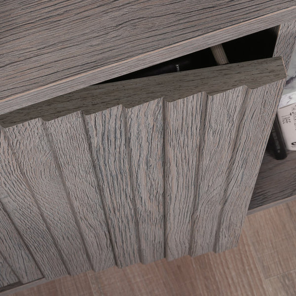 English Elm Night Stand - Stylish Brown Finish With Marble Accents, Compact Design, And Versatile Storage Solutions B356P367912