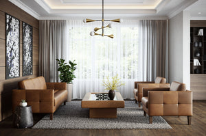 Sunpan Aries End Table - Stunning Metallic Accents with Industrial Grey Concrete for Indoor & Outdoor Use Marble Look / Black