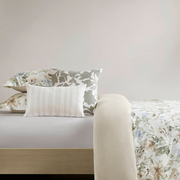 English Elm 5PCS King/Cal King Cotton Sateen Duvet Set 300TC 100% Cotton Print with Shams & Decorative Pillows B035P341179