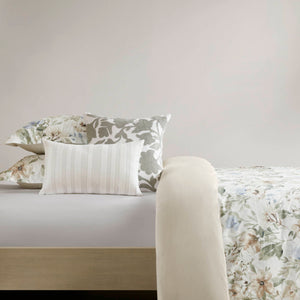 English Elm 5PCS Cotton Sateen Duvet Set Full/Queen with 300TC Printed Face, 2 Shams & 2 Decorative Pillows, Breathable Comfort Multi 18.11 L x 16.14 W x 4.72 H B035P341178