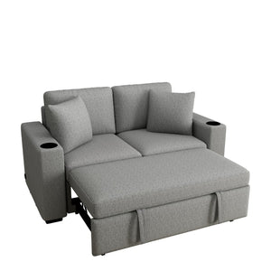 English Elm 101.2" Modular Chenille Sectional Sofa with Tufted Cushions and Deep Seating for Living Room Gray N719S001935E