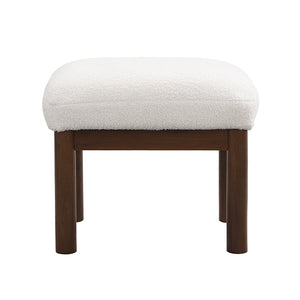 English Elm U-Can Mid Century Modern Accent Chair with Ottoman, Plush Upholstered Lounge Set, Solid Wood Frame, Cozy Armrests and Durable Cushioning for Living Room Comfort N724P261932K