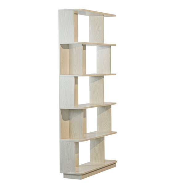 English Elm 31.5" Tall 5-tier Mdf Bookcase Slim Open Shelving Unit for Office Bedroom Living Room White W2899P444154