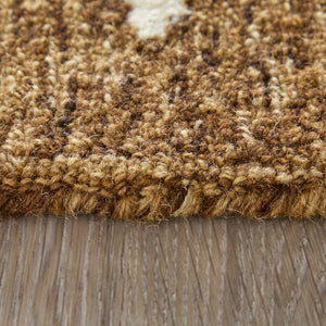 Feizy Rugs Wallace Hand-tufted Wool Medallion Rug - Durable, Stylish, And Perfect For High-traffic Spaces Brown,White Wool Wal8a43fbrn000f00