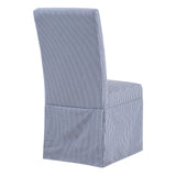 OSP Home Furnishings Adalynn Slipcover Dining Chair  - Set of 2 Navy Stripe