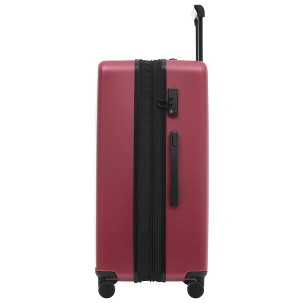 English Elm Luggage 5 Piece Hardside Abs Set with Front Access Carry on and Tsa Spinner Wheels Red N732P391544R