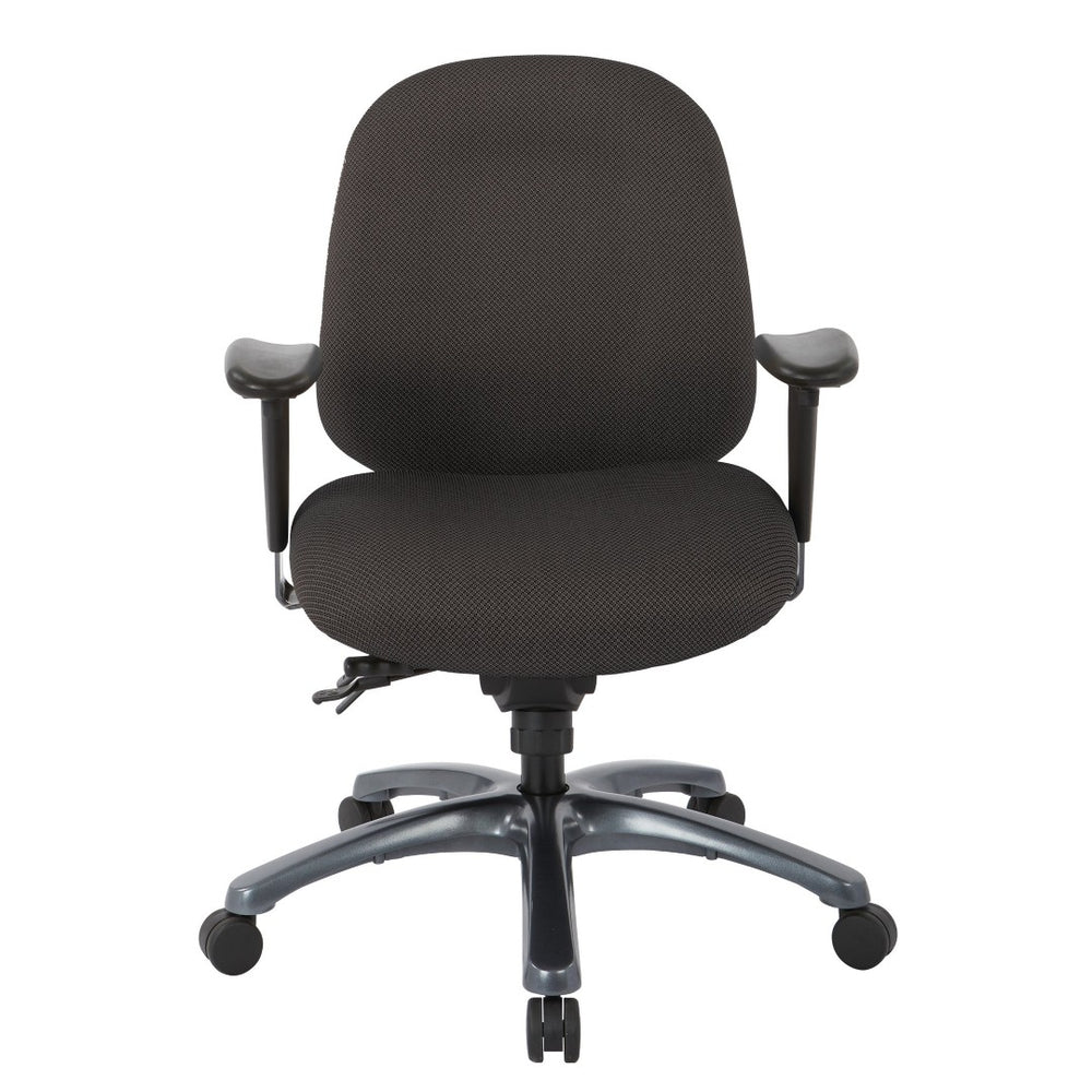 OSP Home Furnishings Multi-function Ergonomic Office Chair with Lumbar Support and Titanium Base Mid 8512-295