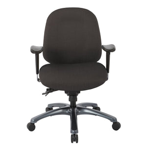 OSP Home Furnishings Multi-function Ergonomic Office Chair with Lumbar Support and Titanium Base Mid 8512-295