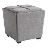 OSP Home Furnishings Rockford Storage Ottoman Dove