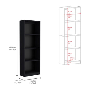 English Elm Lainor 3-Piece Home Bookcase Set with 13 Shelves, Durable Manufactured Wood, Modern Display Storage Black 41 L x 28 W x 5 H B070S00269