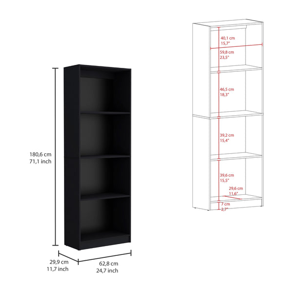 English Elm Lainor 3-Piece Home Bookcase Set with 13 Shelves, Durable Manufactured Wood, Modern Display Storage Black 41 L x 28 W x 5 H B070S00269