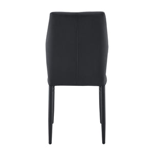 English Elm Set of 3 Ergonomic Pu Leather Dining Chairs with Metal Frame and Foam Cushion W1151P442911