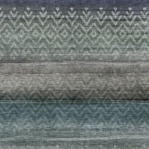HomeRoots 5' Stylish Blue and Gray Geometric Washable Area Rug - Indoor/Outdoor, Durable, Stain-Resistant Design 630034
