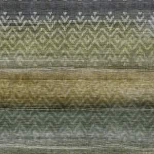 HomeRoots 10' Green and Gold Geometric Washable Area Rug for Indoor/Outdoor Use – Stylish & Durable Design! 630044