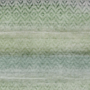 HomeRoots 5' X 8' Teal Blue Geometric Area Rug - Stylish, Washable Indoor/Outdoor Design for High-Traffic Spaces 630052