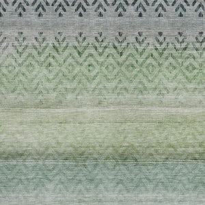 HomeRoots 8' X 10' Teal Blue & Green Geometric Rug – Durable, Washable, Indoor/Outdoor Perfect for Busy Homes! 630054