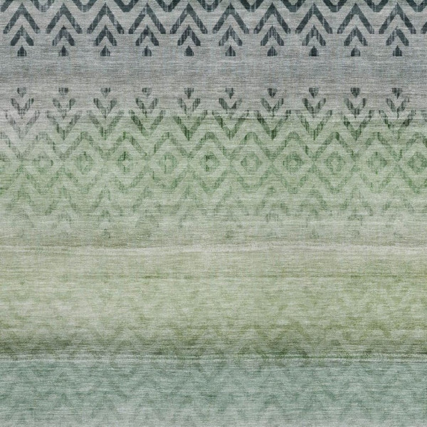 HomeRoots 9' Teal Blue and Green Geometric Area Rug - Washable, Durable, Indoor/Outdoor, Modern Design, Versatile 630055
