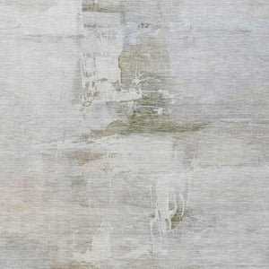 HomeRoots 5' X 8' Stylish Linen and Gray Abstract Washable Area Rug – Ideal for Indoor and Outdoor Spaces! 630076