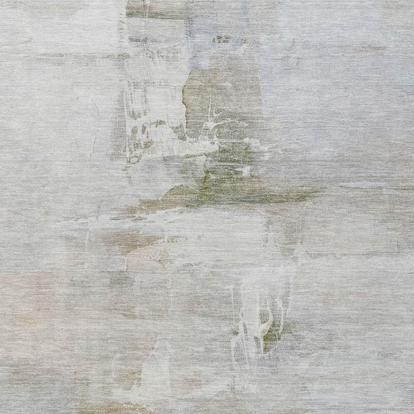 HomeRoots 5' X 8' Stylish Linen and Gray Abstract Washable Area Rug – Ideal for Indoor and Outdoor Spaces! 630076
